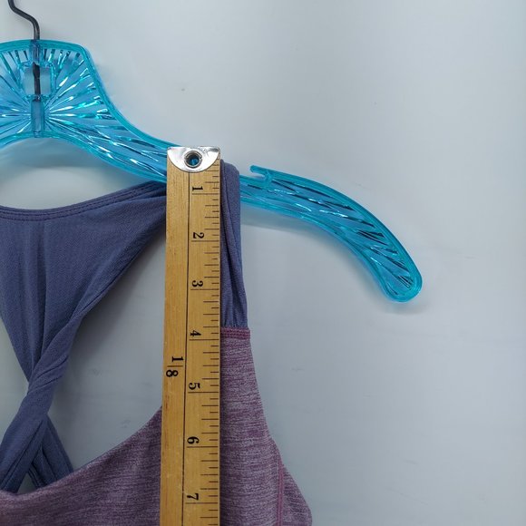 Lululemon Women’s Spin Me Twist Back Heathered lilacTank Top Shelf Bra - Picture 5 of 10